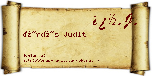 Órás Judit névjegykártya
